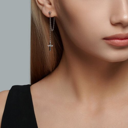 Серьги SOKOLOV «Свет веры» из серебра 925 с родиевым покрытием (арт. 94170301)