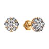 Серьги из комбинированного золота 585 пробы с бриллиантами (Арт.51-222-00788-2)