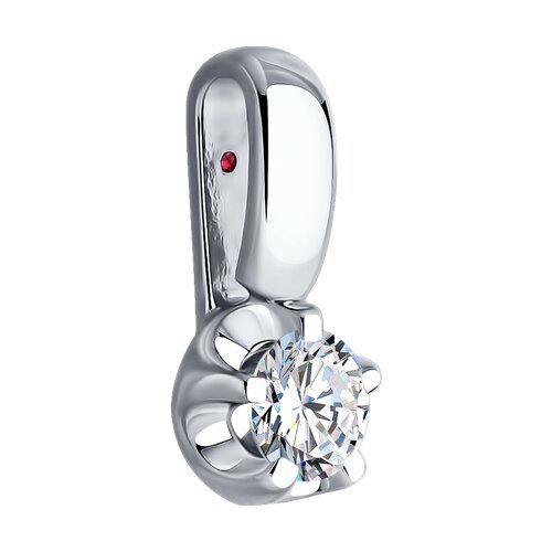 Подвеска из белого золота с рубином и выращенным бриллиантом «Игра Света» SOKOLOV (арт.52-230-02486-1)