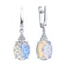 Серьги из серебра с опалитами и фианитами (Арт.94-321-01837-1)