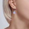 Серьги из серебра с опалитами и фианитами (Арт.94-321-01837-1)