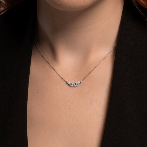 Колье из белого золота с бриллиантами (Арт.1070361-3)