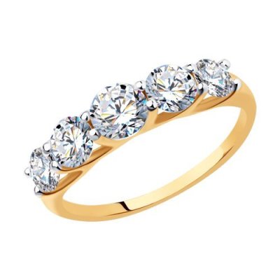 Кольцо из золота с фианитами (Арт.017146)