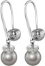 Серьги серебро с жемчугом и куб. цирконием «Pearl Kiss 30S» Rivoli (арт.ABS-9-10-30-S)