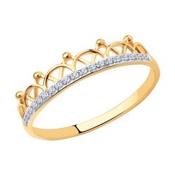 Кольцо из золота с фианитами (Арт.017578)