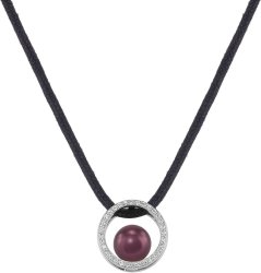 Кулон из серебра с жемчугом и кристаллом swarovski (Арт.ahp-2-8-18-s)