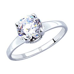 Кольцо из серебра с фианитами (Арт.94012811)