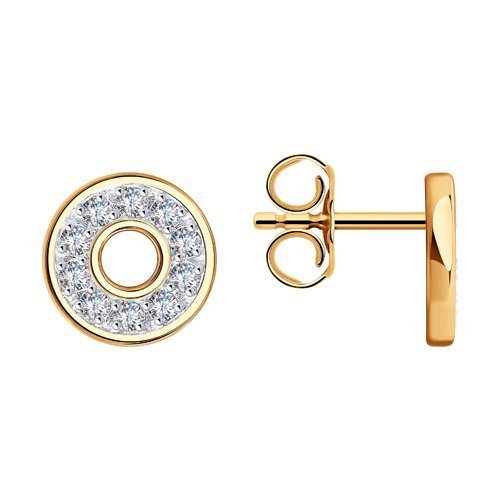 Серьги из золота с фианитами (Арт.029341)