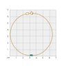 Браслет золотой пробы 585 с изумрудом гидротермальным (Арт.75-00020)