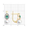 Серьги золотые пробы 585 с миксом камней (Арт.79-20093)