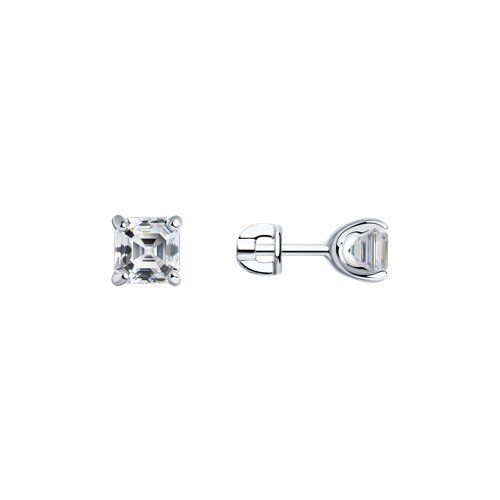 Серьги из серебра с фианитами (Арт.94025752)