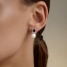 Серьги золотые пробы 585 с миксом камней (Арт.792477)