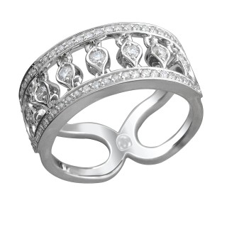 Кольцо с бриллиантами «Elegance Grace» из белого золота Estet (арт.01К6212284)