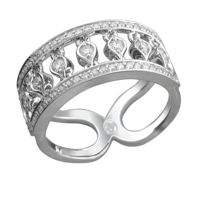 Кольцо с бриллиантами «Elegance Grace» из белого золота Estet (арт.01К6212284)