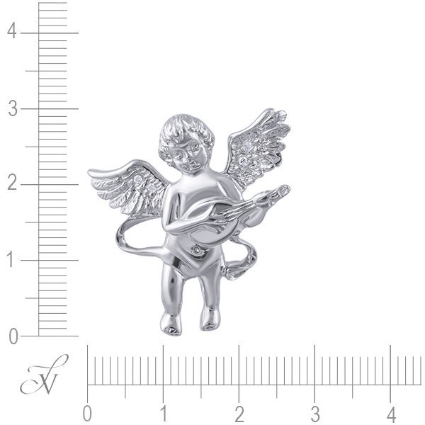 Брошь из белого золота с бриллиантом (Арт.aap-2442_brp_wg)