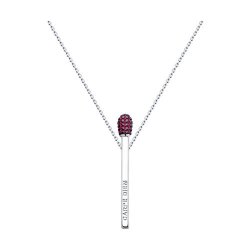 Колье из серебра с корундами (Арт.94070363)