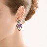 Серьги из золота с бриллиантом и корундом (Арт.e03193k_sr_ps_sa_cr_blk)