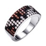 Кольцо серебряное с фианитами «Wild Stripes» Fresh Jewelry (арт.SL-R01128-X-WB-X-X-Mix)