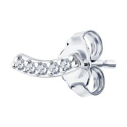Серьга из серебра с фианитами (Арт.94170131)