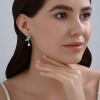 Серьги из серебра с фианитами и эмалью «Морская Стрекоза» Соколов (арт.94-121-02244-1)