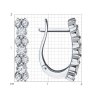 Серьги из белого золота с бриллиантами (Арт.1021950-3)