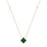 Ожерелье с малахитом и фианитами Lucky Medium Fresh Jewelry (арт.TC-N02157-X-L-Mal-X-W)