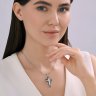 Подвеска "крест" из серебра с эмалью (Арт.94-131-02663-1)