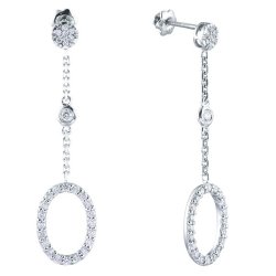 Серьги из белого золота с бриллиантом (Арт.er13971h-w4di_wg)
