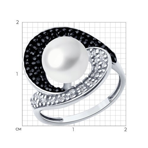 Кольцо из серебра с миксом камней (Арт.94-310-01965-1)