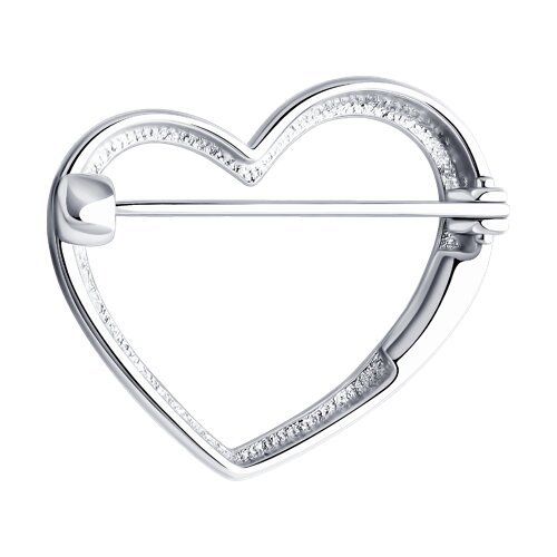 Брошь из белого золота с бриллиантами (Арт.1040045-3)