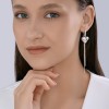 Серьги из серебра с гематитом «Сердце линии света» SOKOLOV (арт.94-321-00077-1)