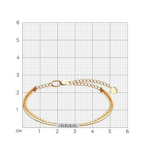 Браслет из золота с бриллиантами (Арт.1050125)