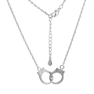 Ожерелье серебряное с фианитами «Trendy Bonds» Fresh Jewelry (арт.CZ-N04265-X-W-X-X-W)