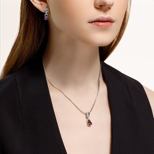 Подвеска из серебра с миксом камней (Арт.92030418)