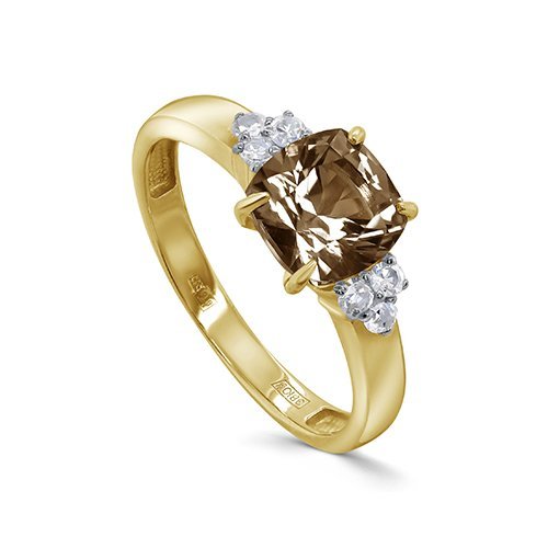 Кольцо золотое с бриллиантами и раухтопазом «Шарм вечернего света» Kabarovsky (арт.11-21878-2800)