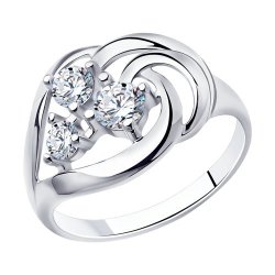 Кольцо из серебра с фианитами (Арт.94-110-00542-1)