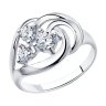 Кольцо из серебра с фианитами (Арт.94-110-00542-1)