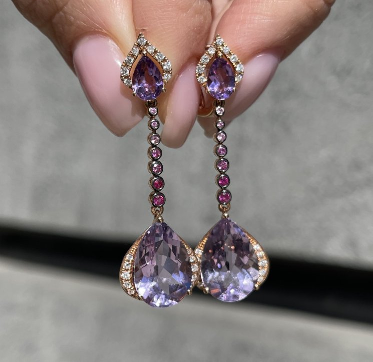 Серьги из золота с аметистом и бриллиантом (Арт.er-33487_sr_ps_am_pink)