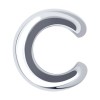 Серьги из серебра с родиевым покрытием «Минимал C-Shape» SOKOLOV (арт.9417)