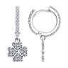 Серьги из серебра с фианитами (Арт.94026603)