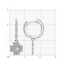 Серьги из серебра с фианитами (Арт.94026603)