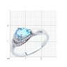 Кольцо из серебра с топазом и фианитами (Арт.94-310-00548-1)
