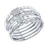 Наборное кольцо из серебра с фианитами (Арт.94011707)
