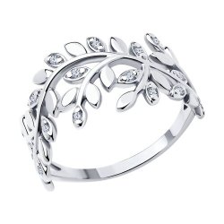Кольцо из серебра с фианитами (Арт.94013810)