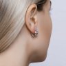 Серьги из серебра с фианитами (Арт.94020412)