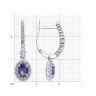 Серьги из белого золота с бриллиантами и танзанитами (Арт.6024275-3)