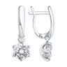 Серьги из серебра с фианитами (Арт.94021995)