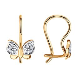 Серьги из золота с фианитами (Арт.026865)