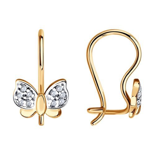 Серьги из золота с фианитами (Арт.026865)