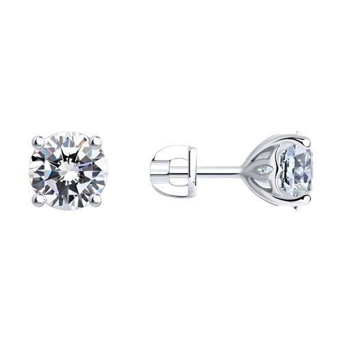 Серьги из серебра с фианитами (Арт.94022997)